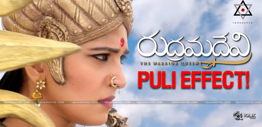 puli-movie-effect-on-rudramadevi-hindi-release