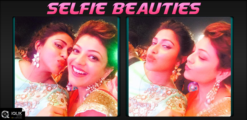 amala-paul-and-kajal-selfie-at-award-ceremony